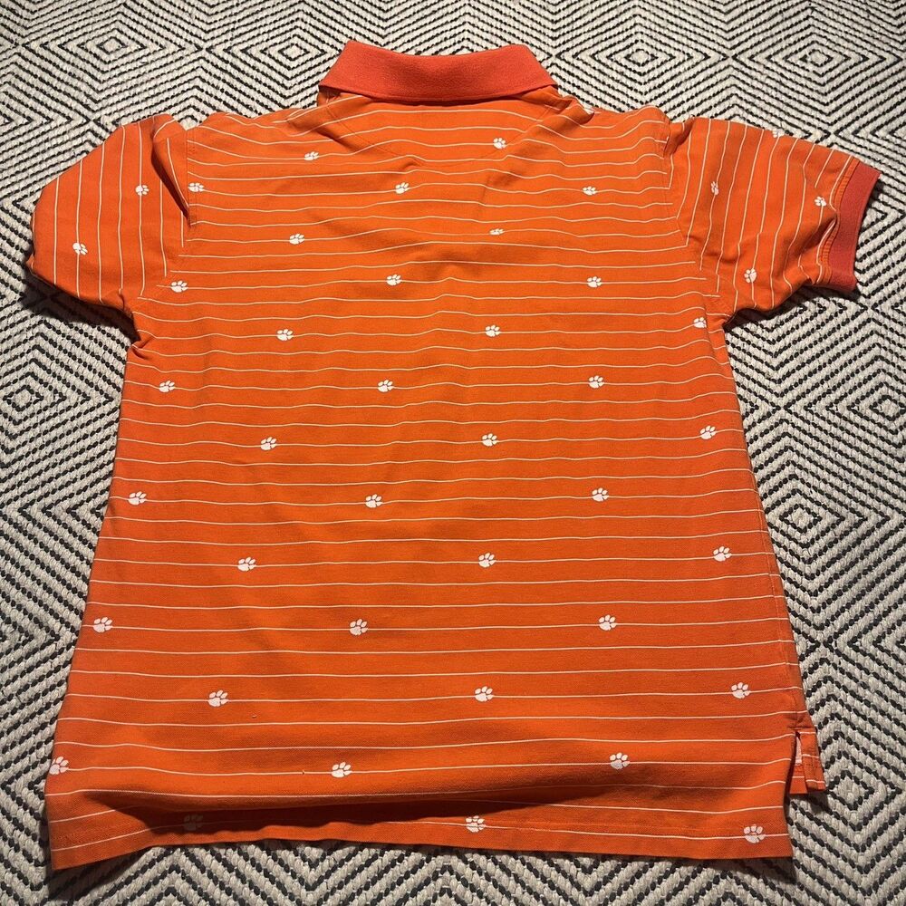 Clemson Tigers Chiliwear Polo Golf Shirt Large Orange Paw Embroidered 100%Cotton - Picture 4 of 6